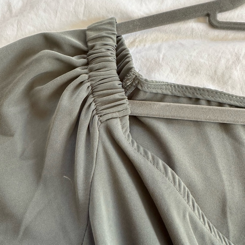 Tobi olive green wrap romper